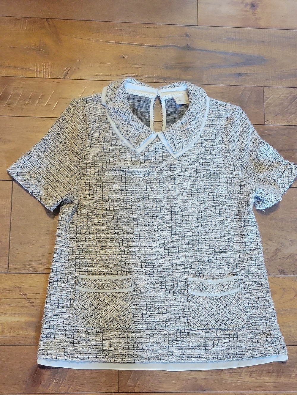 Anthro 9-H15 Stclsz small textured top